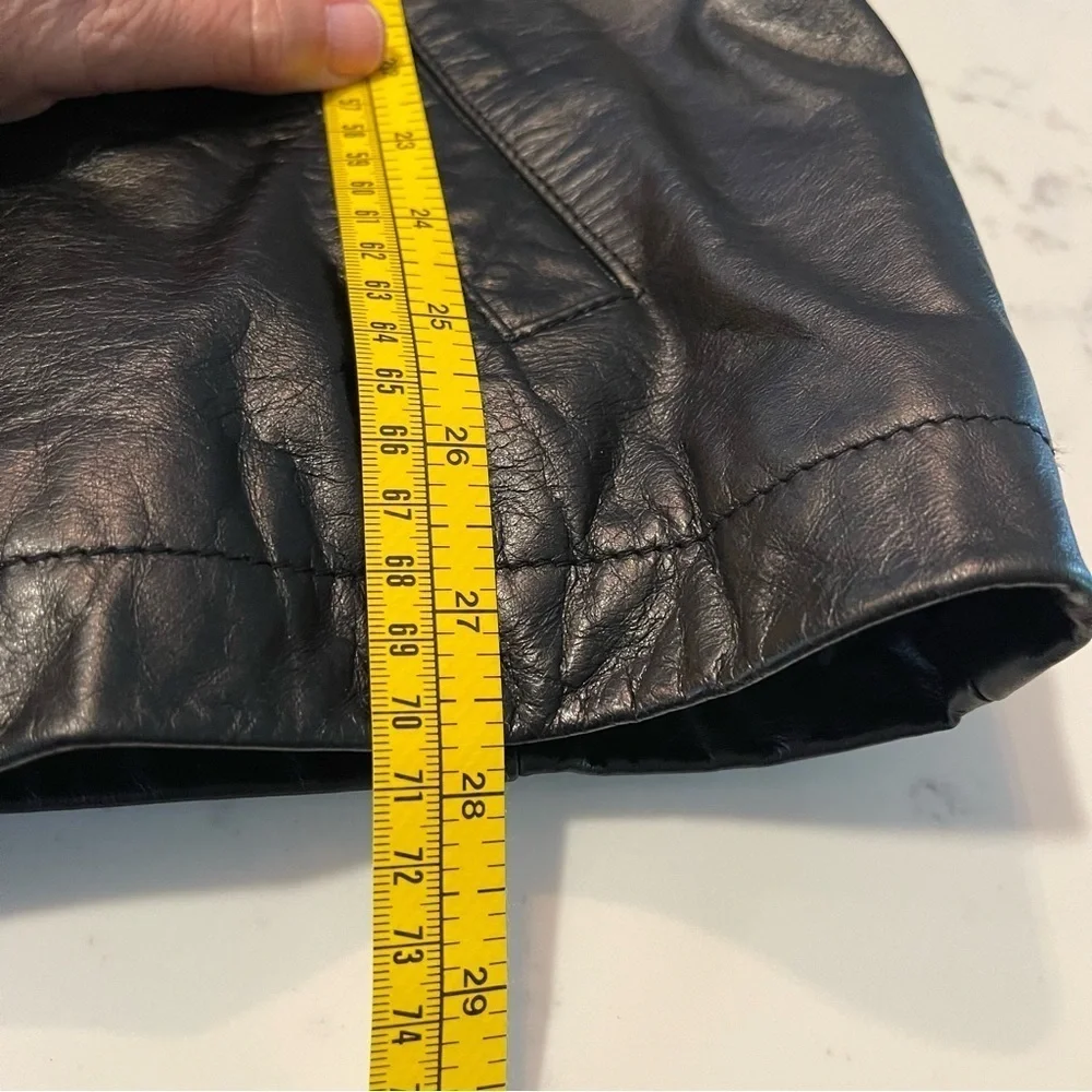 J. Crew Classic Men's Black Leather Flight Jacket Size XL